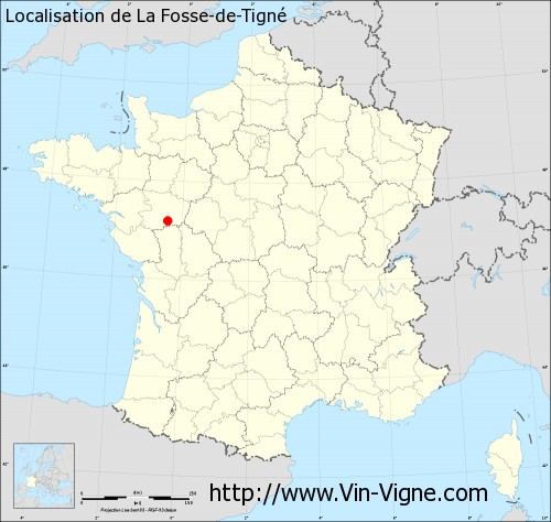 Carte  de La Fosse-de-Tigné